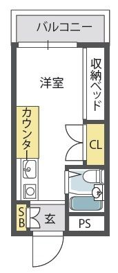 大国町池田マンションの間取り画像
