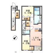厚木市下川入新築アパートの間取り画像