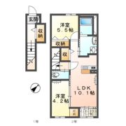厚木市下川入新築アパートの間取り画像