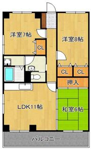 プチメゾン石坪町Iの間取り画像