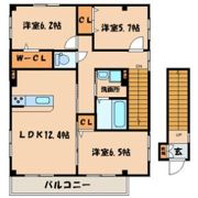 アヴェニュー到津の間取り画像