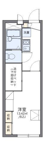 レオパレスレイルサイド高根台の間取り画像