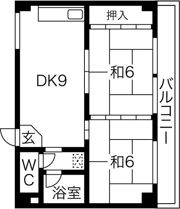 幸栄ハイツ城下の間取り画像