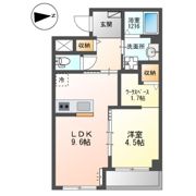 ブランキューブ南摂津の間取り画像