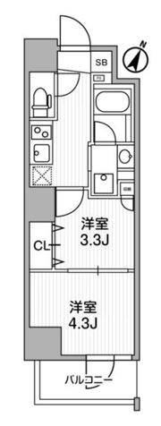 ･ﾗｳﾞｨｴｰﾙ三ノ輪の間取り画像