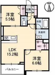 ベレオガーデンズ福富西の間取り画像