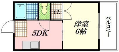 サンライズ鶴江A棟の間取り画像