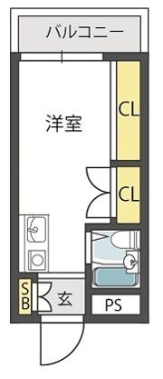 大国町池田マンションの間取り画像
