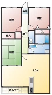 サーパス保田窪の間取り画像