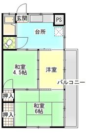 サンハイツ南大河の間取り画像