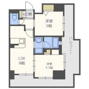 エステムプラザ難波WESTリバークロスの間取り画像