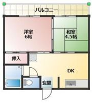 緑町 2DKの間取り画像