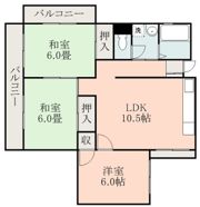 健軍グリーンハイツの間取り画像