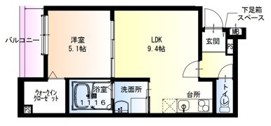フジパレス鴻池新田Ⅰ番館の間取り画像