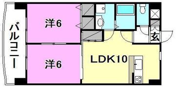 プレザント来住の間取り画像