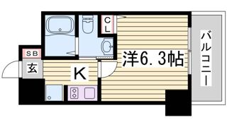 エステムプラザ神戸三宮ルクシアの間取り画像