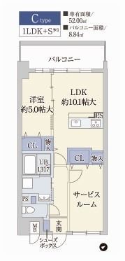 ATKレジデンスなにわ橋の間取り画像