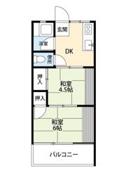 袴田アパートの間取り画像