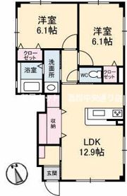 フォブールNⅡ A号室の間取り画像