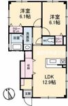フォブールNⅡ A号室の間取り画像