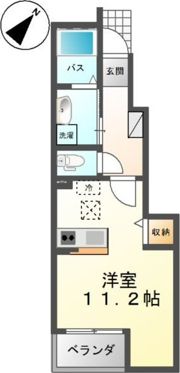プランドール茶屋町の間取り画像