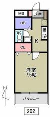キューブフラットの間取り画像