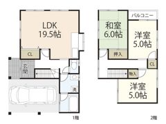 熊中借家35-3の間取り画像