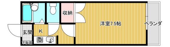 ロッソ祇園Aの間取り画像