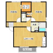 プラム桜川Bの間取り画像