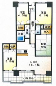 山根町パークホームズの間取り画像