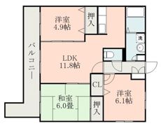 ブルージュ九品寺の間取り画像