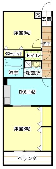レージュ道徳の間取り画像