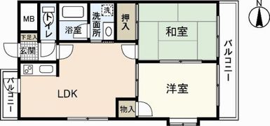 サニーバレイ中広の間取り画像