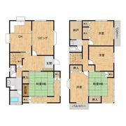 下町貸家の間取り画像
