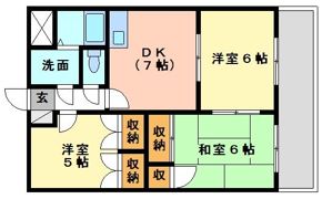 ラフォーレ鷹の子の間取り画像