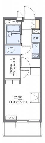 レオパレスプレンソレイユの間取り画像