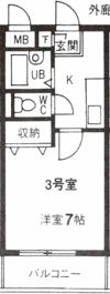 メルベーユ北原台の間取り画像