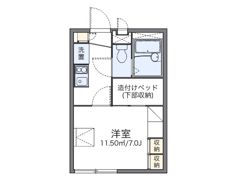 レオパレスキャンサーUの間取り画像
