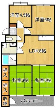 エメラルドマンション赤坂の間取り画像