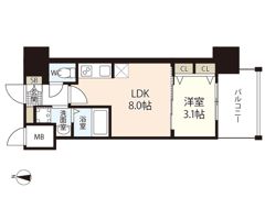 S－RESIDENCE国泰寺町一丁目の間取り画像