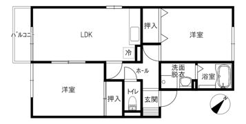グリーンヒルズの間取り画像