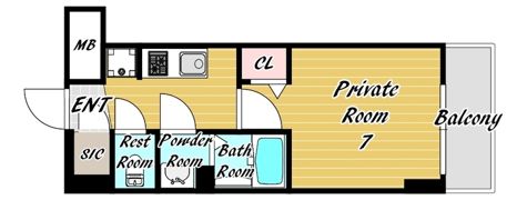 City Lux Namba South（旧ラグゼナなんば南）の間取り画像