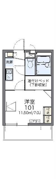 レオパレス玉川ソレイユの間取り画像