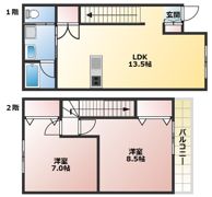 レイクサイド植木B棟の間取り画像