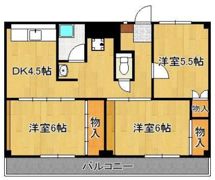 ビレッジハウス則松 5号棟の間取り画像