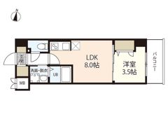 S-RESIDENCE広島駅dilettoの間取り画像