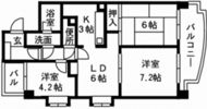 パークハイム東白島の間取り画像