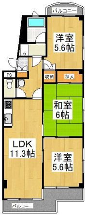 スカイマンション藤の間取り画像