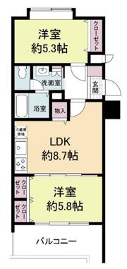 グランパーク天神の間取り画像