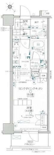デュオステージ関内Ⅱの間取り画像